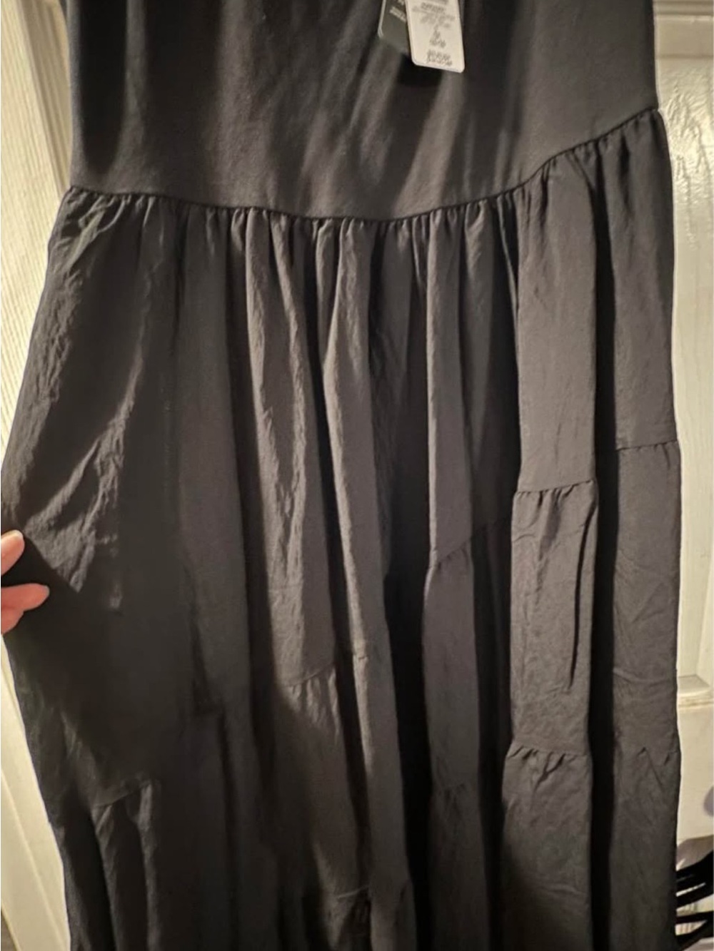 torrid NWT Black Scoop Neck Tiered Maxi Dress - Picture 2 of 8